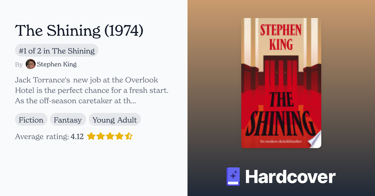 The Shining by Stephen King hardcover book Horror